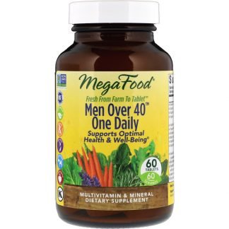 MegaFood, メン・オーバー40・ワン・デイリー、アイアンフリー・フォーミュラ、60錠