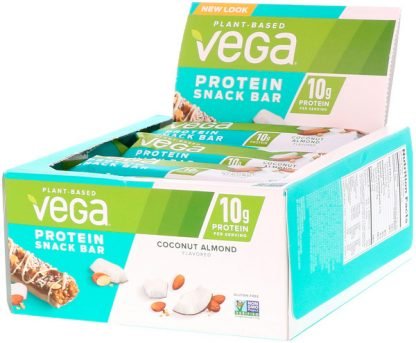 Vega, プロテインスナックバー、ココナッツアーモンド、12本、各1.6オンス (45 g) (Discontinued Item)