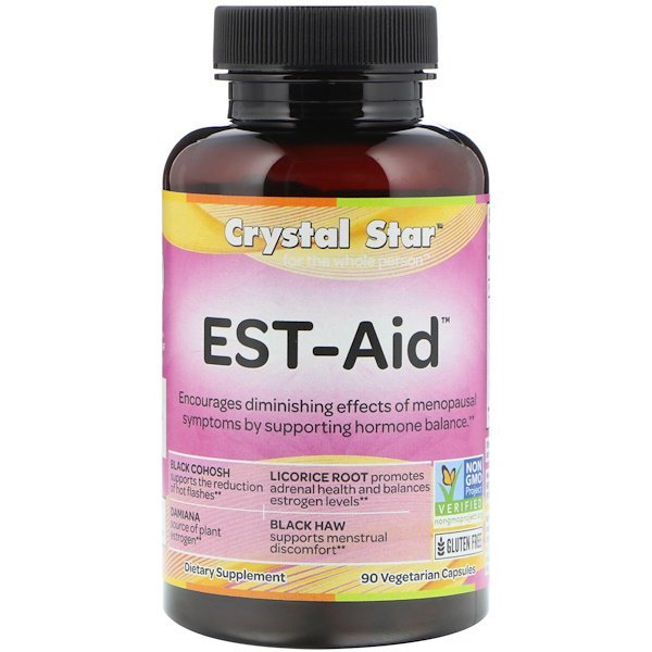 Crystal Star, EST-Aid、 90ベジタリアンカプセル (Discontinued Item)