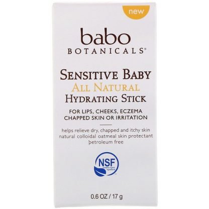 Babo Botanicals, 敏感肌赤ちゃん用、オールナチュラル保湿スティック、0.6 oz (17 g)