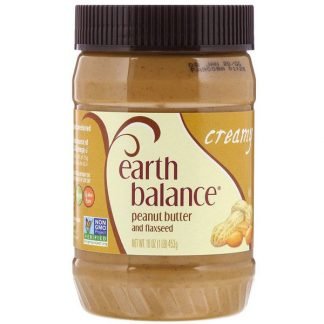 Earth Balance, Peanut Butter and Flaxseed, Creamy, 16 oz (453 g)