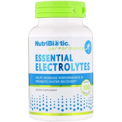 NutriBiotic, エッセンシャル・エレクトロライト(必須電解質)、100 ビーガンカプセル