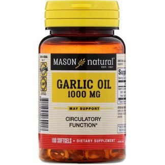 Mason Natural, ガーリックオイル、1000 mg、100ソフトジェル