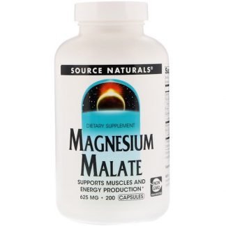 Source Naturals, リンゴ酸マグネシウム 625 mg, 200 Capsules
