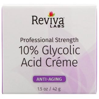Reviva Labs, 10％グリコール酸クリーム、アンチエイジング、42g（1.5oz）