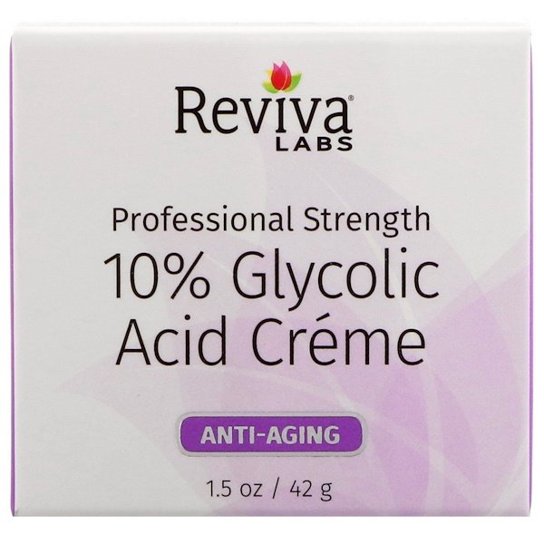 Reviva Labs, 10%グリコール酸クリーム、アンチエイジング、42g(1.5oz)