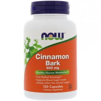 Now Foods, シナモンバーク, 600 mg, カプセル120粒