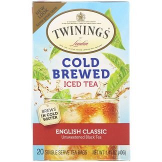 Twinings, 水出しアイスティー, イングリッシュ クラシック, ティーバッグ 20袋, 1.41 oz (40 g)