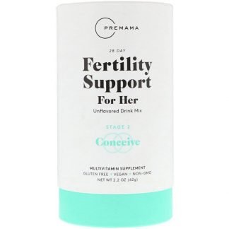 Premama, Fertility Support for Her, Unflavored Drink Mix , 28 Packets, 2.2 oz (62 g)