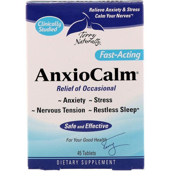 EuroPharma, Terry Naturally, テリーナチュラリー、アンキシオカーム(AnxioCalm)、45 錠