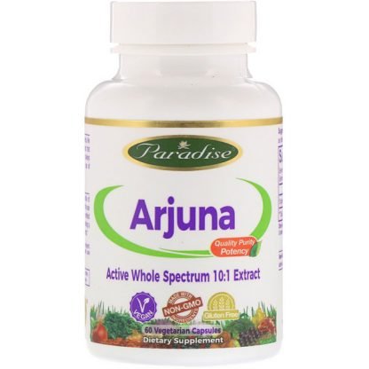 Paradise Herbs, Arjuna, 60 Vegetarian Capsules