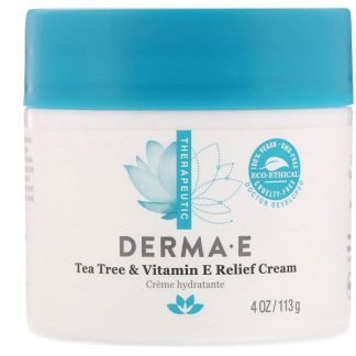 Derma E, ティーツリー＆ビタミンEリリーフクリーム、113 g