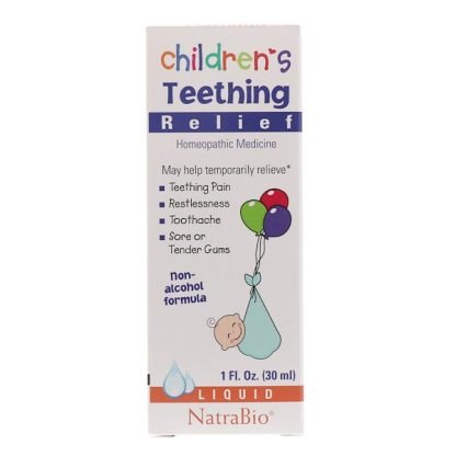 NatraBio, 子どもの歯が生える痛みを軽減, ノンアルコールフォーミュラ,液体, 1 fl oz (30 ml)