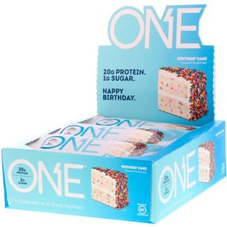 One Brands, ワンバー、バースデーケーキ、12本入り、各60g（2.12 oz）