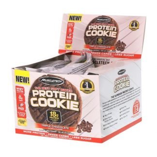 Muscletech, 最高のソフトベークドプロテインクッキー、トリプルチョコレート、6クッキー、各3.25オンス（92g）