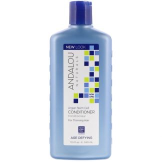 Andalou Naturals, コンディショナー、年齢による衰えを感じさせない、薄い髪用、アルガンステムセル、11.5 fl oz (340 ml)