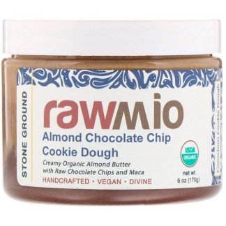 Rawmio, アーモンド チョコレートチップ クッキードウ、マカ入り、6 oz (170 g)