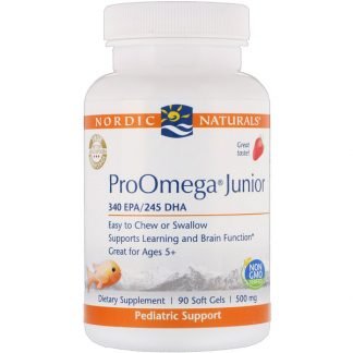 Nordic Naturals, プロオメガジュニア（ProOmega Junior）、ストロベリー、500 mg、ソフトジェル90錠