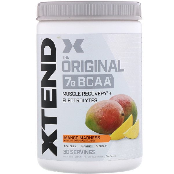 Scivation, Xtend(エクステンド)、オリジナル7G BCAA、マンゴーマッドネス、420g(14.8oz)