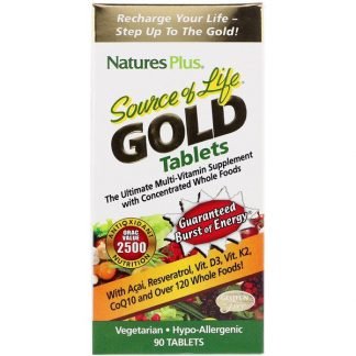Nature's Plus, ソースオブライフゴールド、アルティメイトマルチ-ビタミン サプリメント、90 錠