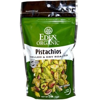 Eden Foods, オーガニック、ピスタチオ、殻なし&ドライロースト、軽いシーソルト味、4 oz (113 g)