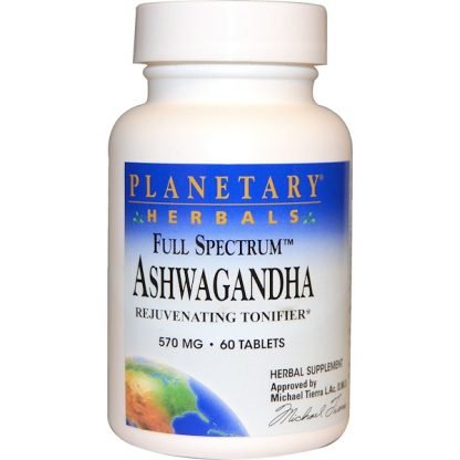 Planetary Herbals, アシュワガンダ, フルスペクトラム, 570 mg, 60錠