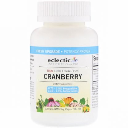 Eclectic Institute, クランベリー、300mg、ベジカプセル120個