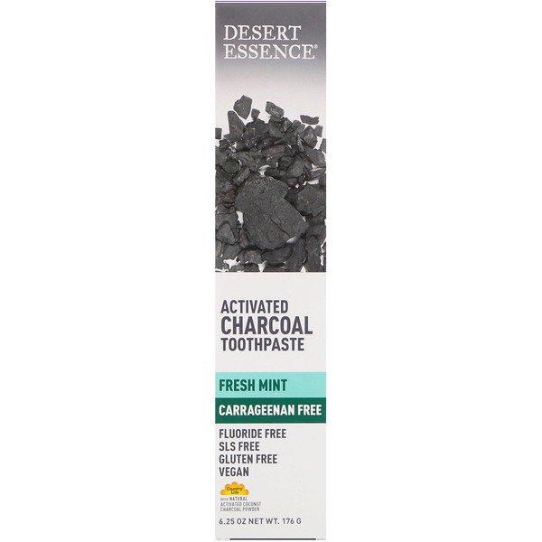 Desert Essence, Activated Charcoal Toothpaste, Fresh Mint, 6.25 oz (176 g)