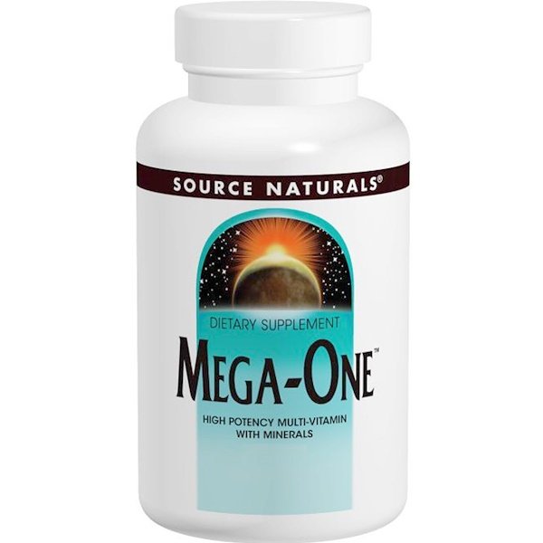 Source Naturals, メガ-ワン、 強力マルチビタミンミネラル入り、 60タブレット