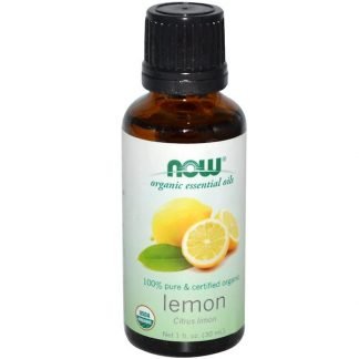 Now Foods, オーガニックエッセンシャルオイル, レモン, 1液量オンス (30 ml)