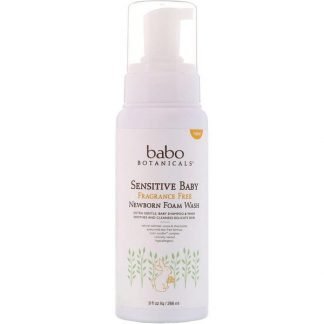 Babo Botanicals, 敏感肌赤ちゃん用、新生児泡ウォッシュ、フレグランスフリー、9 fl oz (266 ml)