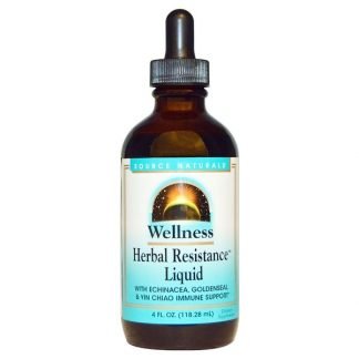 Source Naturals, ウェルネス、 ハーバルレジスタンスリキッド、 4 fl oz (118.28 ml)