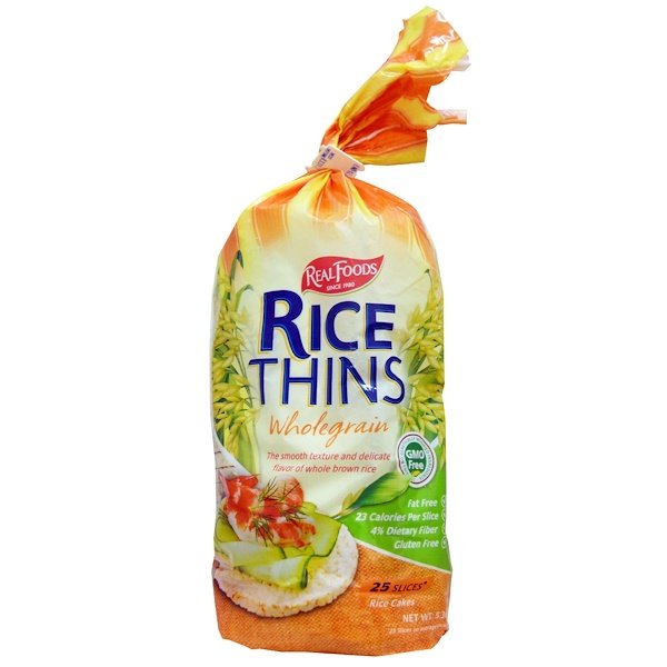 Real Foods, Rice Thins、お米のお菓子、ホールグレイン、25枚