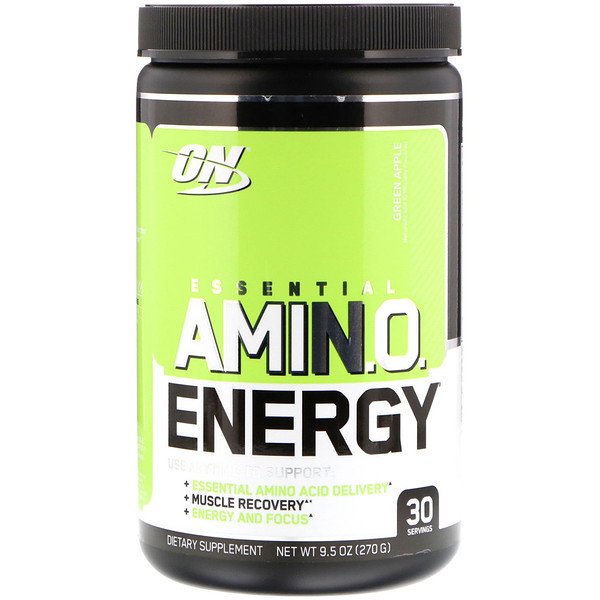Optimum Nutrition, ESSENTIAL AMIN.O.ENERGY(エッセンシャルアミノ エナジー)、グリーンアップル、270g(9.5オンス)