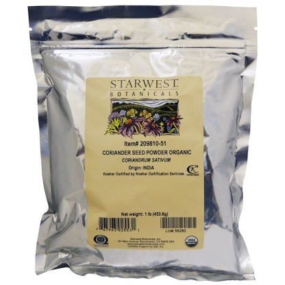 Starwest Botanicals, オーガニックコリアンダーシードパウダー、1ポンド（453.6g）