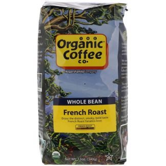Organic Coffee Co., フレンチロースト、ホールビーンコーヒー、12オンス (340g)