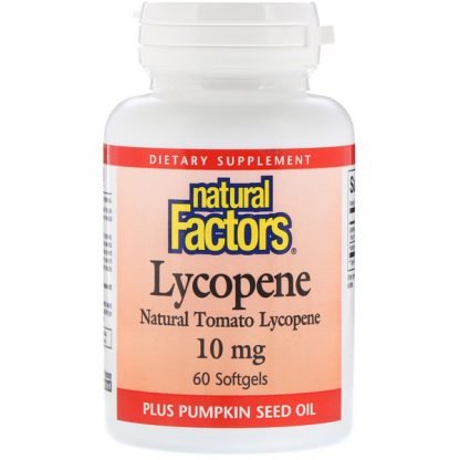 Natural Factors, リコペン、 10 mg、 60ソフトジェル