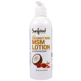 Sunfood, ジャブスのココナッツローズ、MSMローション、8 fl oz (236.6 ml)