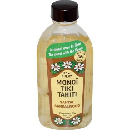 Monoi Tiare Tahiti, タヒチ産モノイティキ、サンダルウッド、4 fl oz (120 ml)