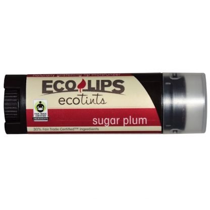 Eco Lips Inc., エコティンツ、リップモイスチャライザー、シュガープラム、0.15オンス（4.25 g）