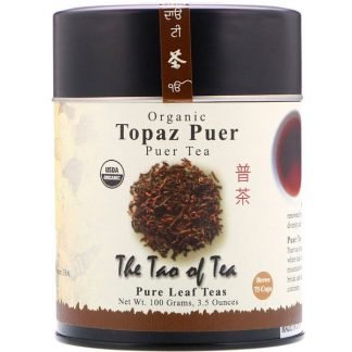 The Tao of Tea, 100% オーガニック・プーアル茶、トパーズ・プーアル、 3.5 オンス (100 g)