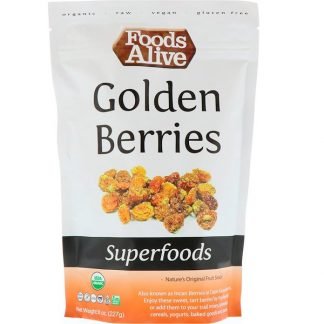 Foods Alive, スーパーフード、ゴールデンベリー（ほおずきの実）、8オンス (227 g) (Discontinued Item)