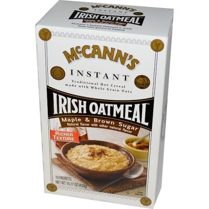 McCann's Irish Oatmeal, インスタントオートミール、 メープルとブラウンシュガー、 10包、 各43 g