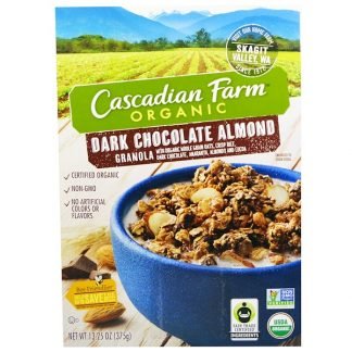 Cascadian Farm, オーガニック, グラノーラ, ダークチョコレートアーモンド, 375 g