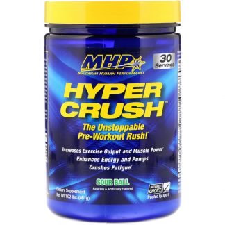 Maximum Human Performance, LLC, ハイパークラッシュ、プレトレーニング、サワーボール、1.02 lbs (461 g)