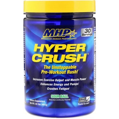 Maximum Human Performance, LLC, ハイパークラッシュ、プレトレーニング、サワーボール、1.02 lbs (461 g)