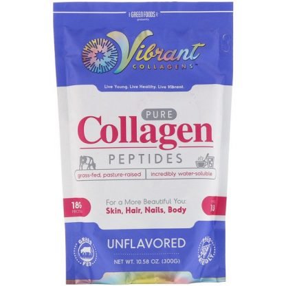Green Foods Corporation, バイブラントコラーゲン、純コラーゲンペプチド、無香料、10.58オンス (300 g)