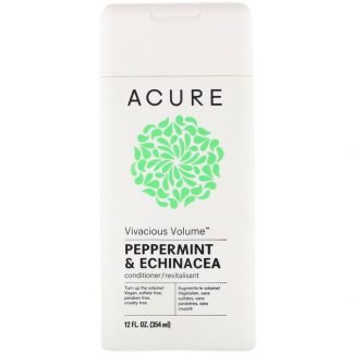 Acure, ヴィヴェイシャス・ボリューム・コンディショナー、ペパーミント&エキナセア、12 fl oz (354 ml)