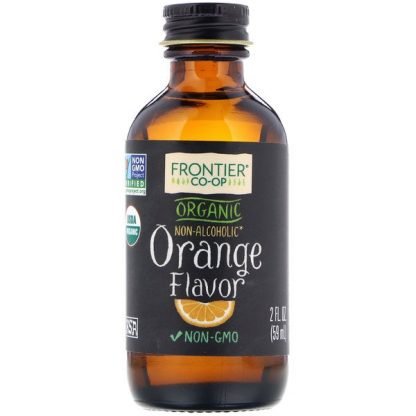 Frontier Natural Products, オーガニック オレンジ フレーバー アルコール不使用, 2 オンス (59 ml)
