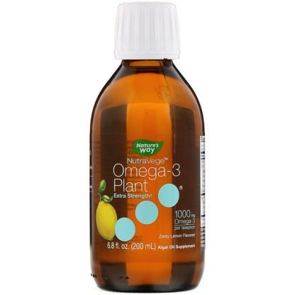 Ascenta, NutraVege（ナチュラベジ）、オメガ-3プラント、ゼスティレモンの香り、1000mg、200ml（6.8fl oz）